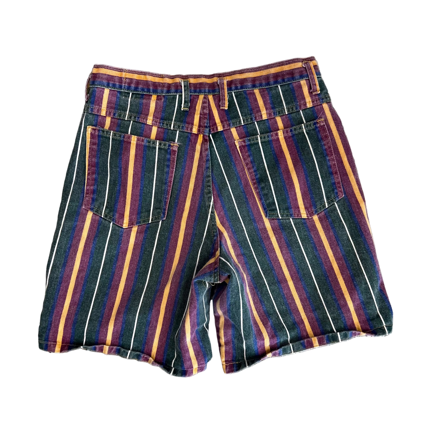 Not Guilty MiUSA Multicolor Striped Jorts Shorts - 32" x 8"