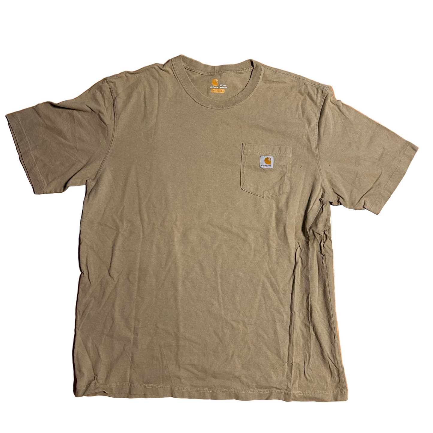 Carphartt Tan Pocket Carhartt Tshirt - XLarge - 24" x 32"