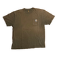 Carphartt Green Brown Faded Carhartt Pocket Tshirt - XLarge - 24" x 29"