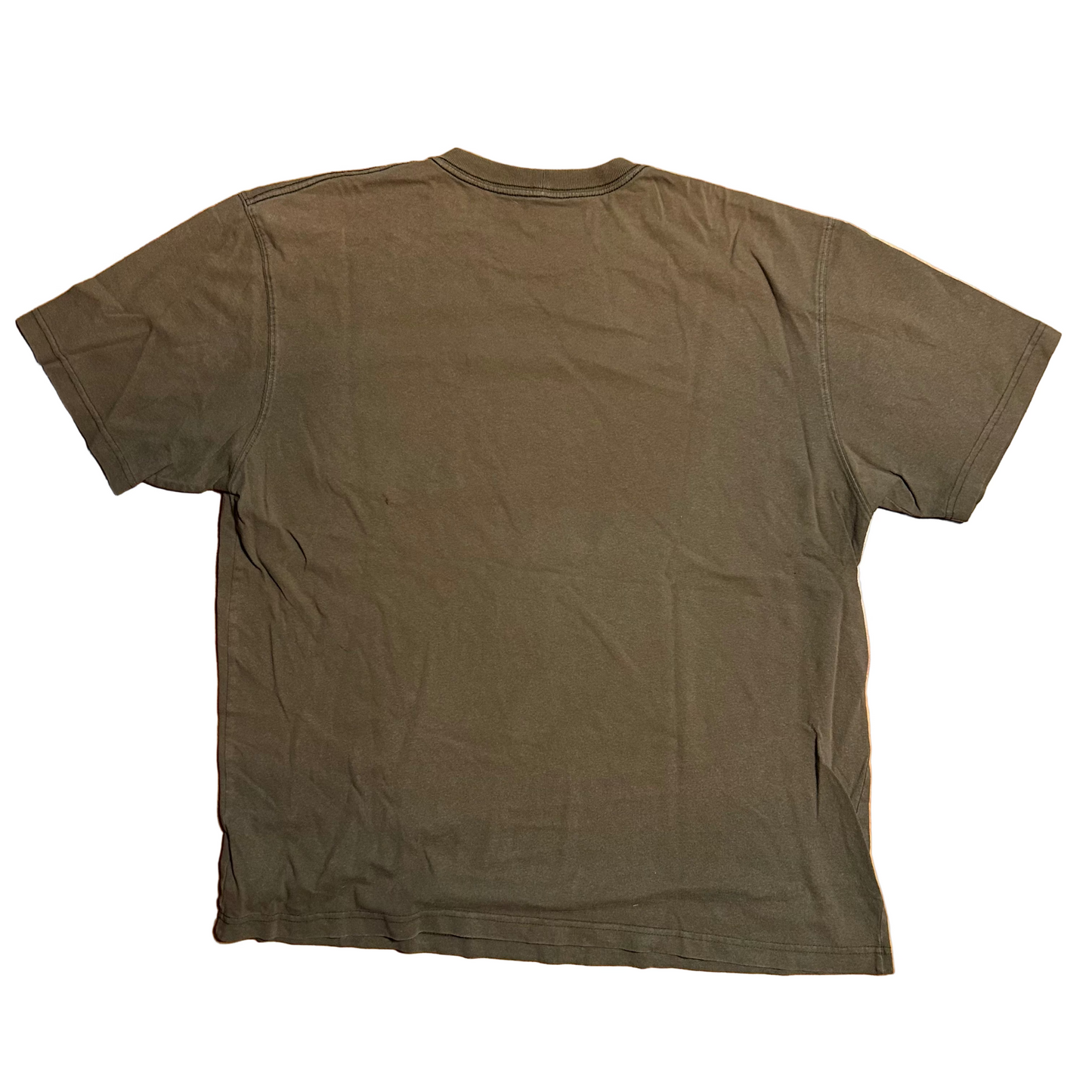 Carphartt Green Brown Faded Carhartt Pocket Tshirt - XLarge - 24" x 29"