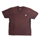 Carphartt Maroon Pocket Carhartt Quarter Button Up Tshirt - Large - 23" x 30"