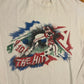 90's Screen Stars Best The Hit Football White 50/50 Cotton Polyester Tshirt - Small - 19.5" x 26"