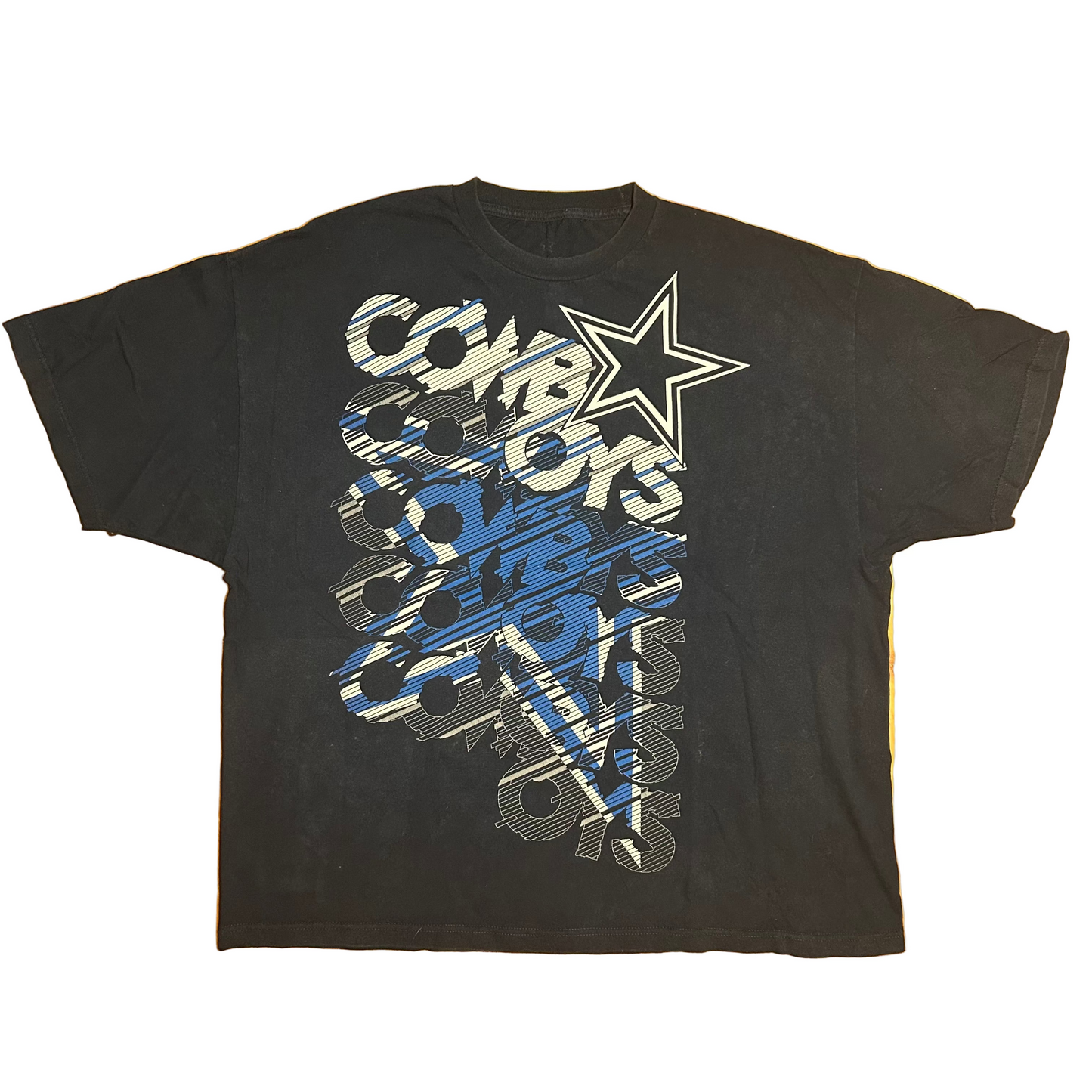 Dallas Cowboys Cotton NFL Football Navy Blue Tshirt - XLarge - 28" x 31"