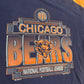 90's Logo Athletic 1993 Chicago Bears Cotton NFL Football Navy Blue Distressed Tshirt - XLarge - 24" x 31"