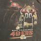 San Francisco 49ers Cotton NFL Team Apparel Football Black Grey Faded Tshirt - Boxy XLarge - 32" x 31"
