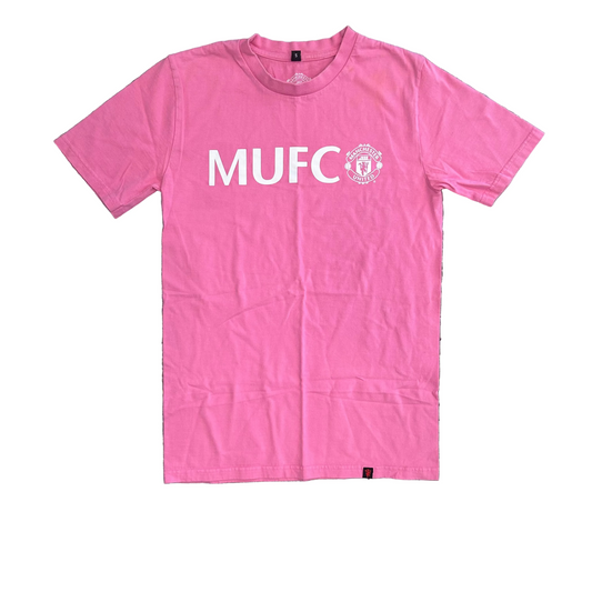 MUFC Manchester United FC Pink Soccer Tshirt - XSmall - 17" x 26"