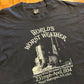 90's Screen Stars World's Worst Weather Black Tshirt - Medium - 20" x 29"