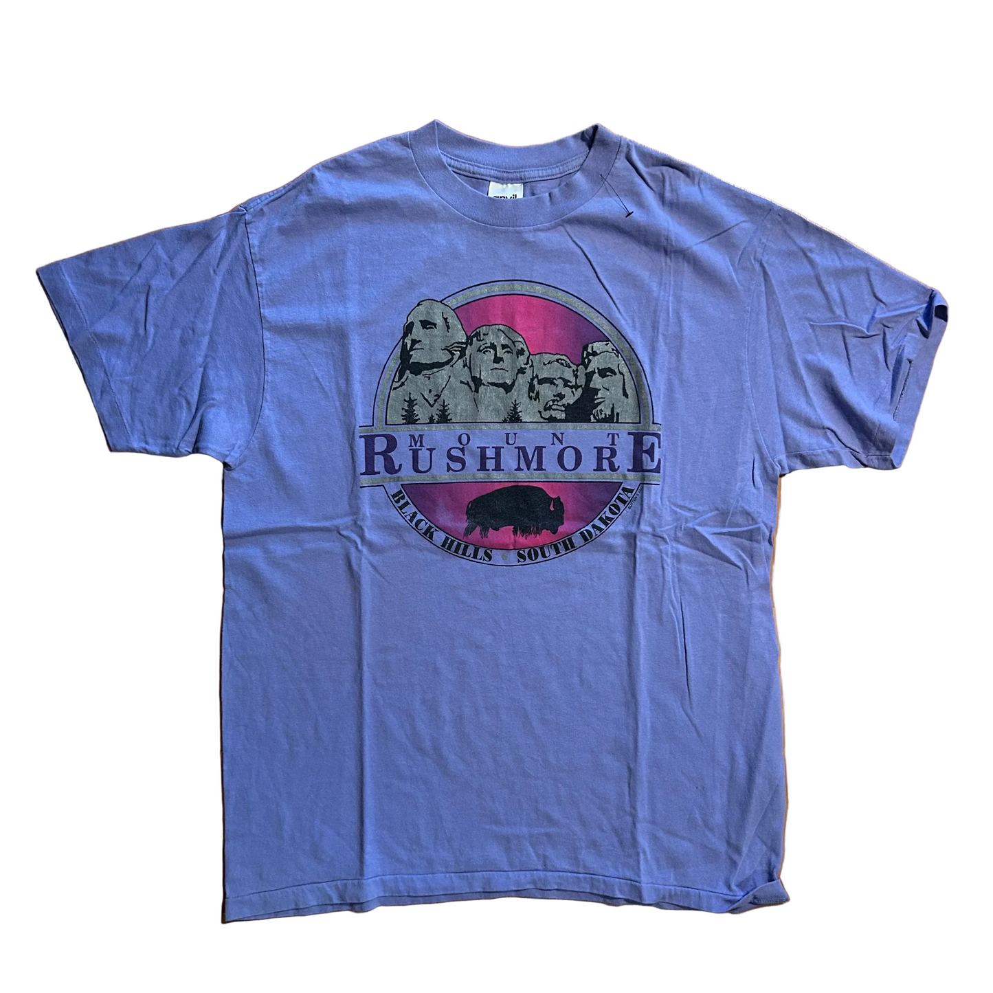 90's Anvil Mount Rushmore South Dakota Purple Tshirt - Large - 22" x 30"
