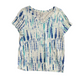 Sonoma Blue Cotton Tie Dye VNeck Tshirt - Medium - 21" x 28"