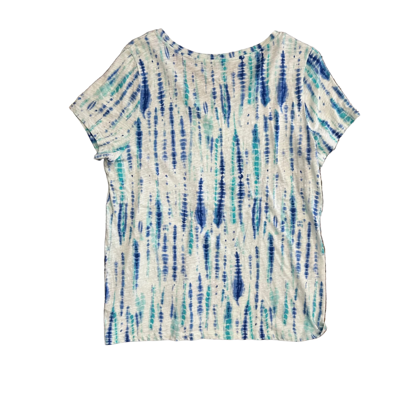 Sonoma Blue Cotton Tie Dye VNeck Tshirt - Medium - 21" x 28"