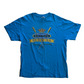 90's Hanes Beefy Crew Bermuda Royal Regatta Teal Blue Tshirt - Large - 23" x 31"