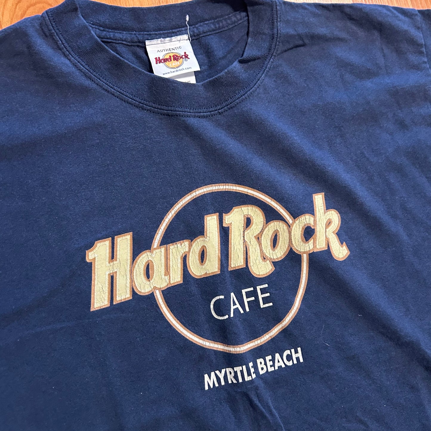 Hard Rock Cafe Myrtle Beach Navy Blue Tshirt - Medium - 21" x 28.5"