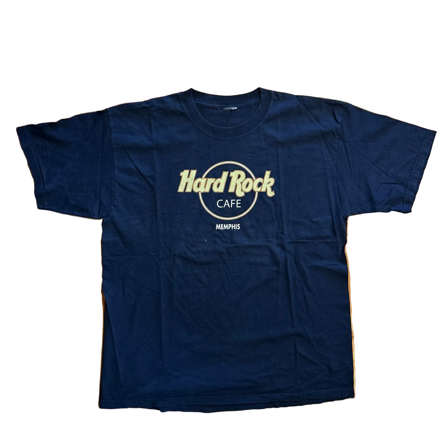 Hard Rock Cafe Memphis Navy Blue Tshirt - XLarge - 24" x 30.5"