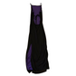 90's Candy Rocket Black Purple Sparkly Dress - Tagged Large - 12" x 54" Adjustable