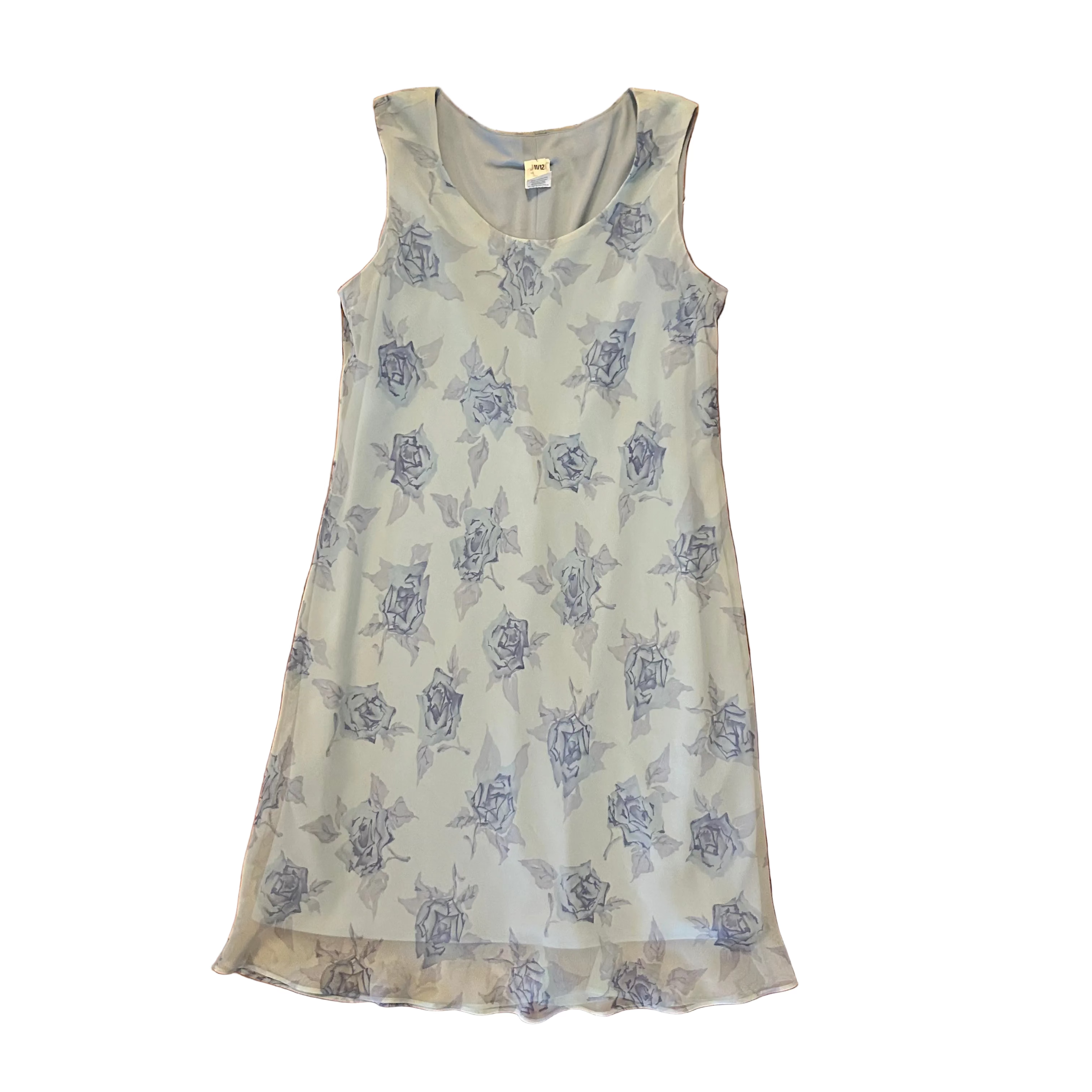 Light Blue Floral Dress - Tagged 11 / 12 - 17