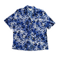 Alia Blue Floral Hawaiian Button Up Shirt - Medium - 21.5" x 27"