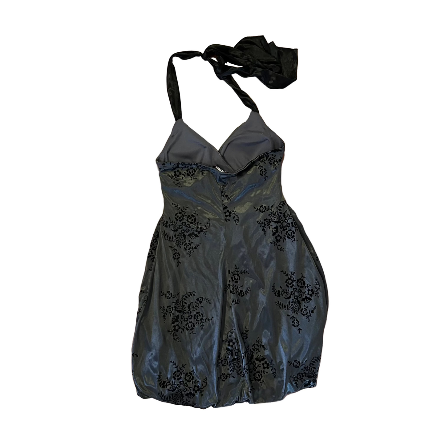 Trixxi Black Grey Floral Dress - Tagged Small - 14" x 28"