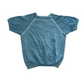 80’s Teal Blank Blue Short Sleeve Sweatshirt - Medium - 21" x 24"