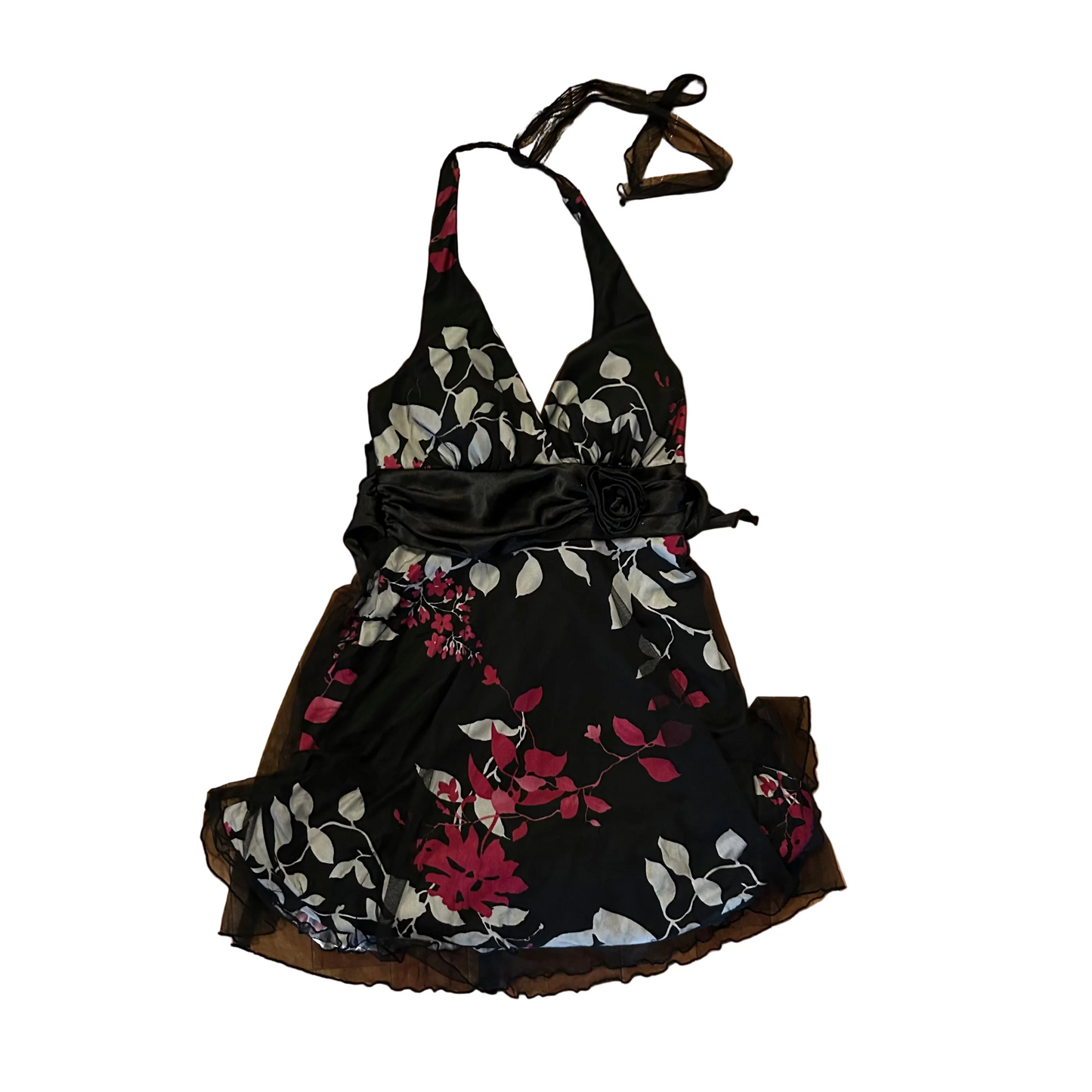 Speechless Black Floral Dress - Tagged 9 - 13.5" x 28"