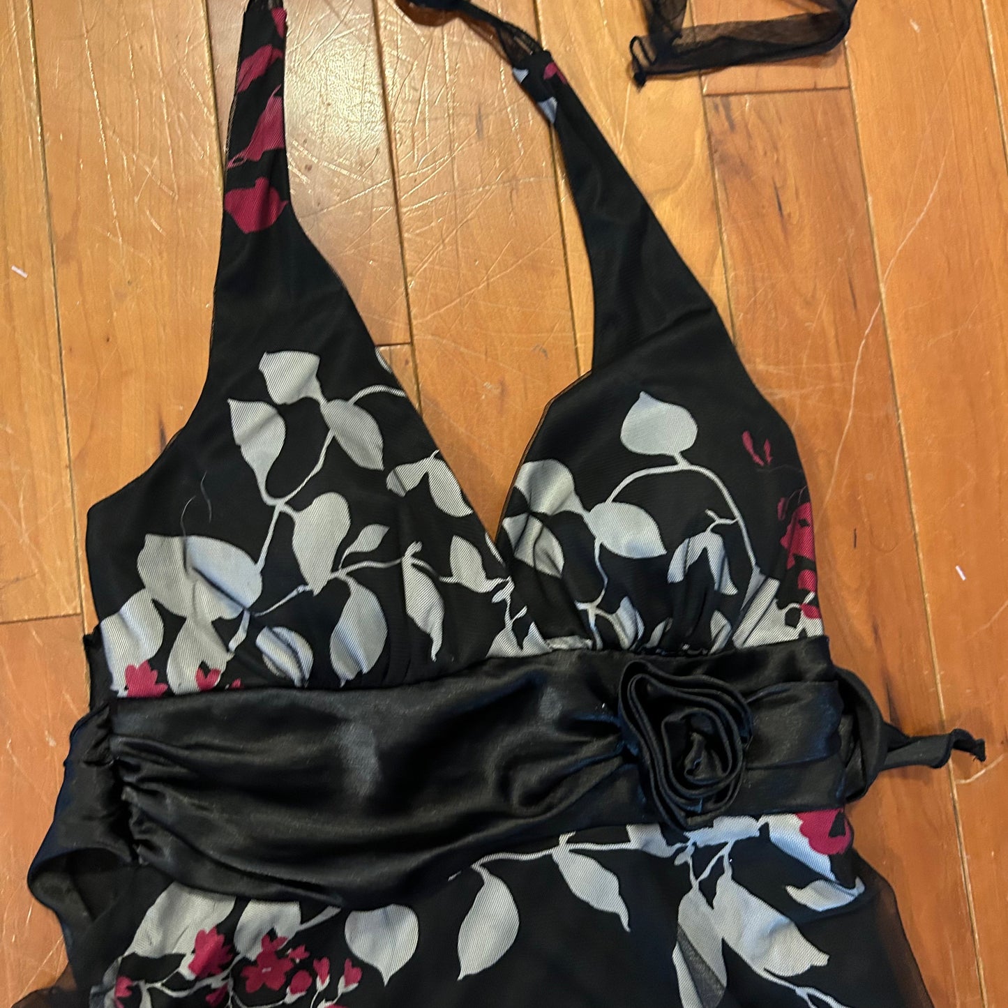 Speechless Black Floral Dress - Tagged 9 - 13.5" x 28"