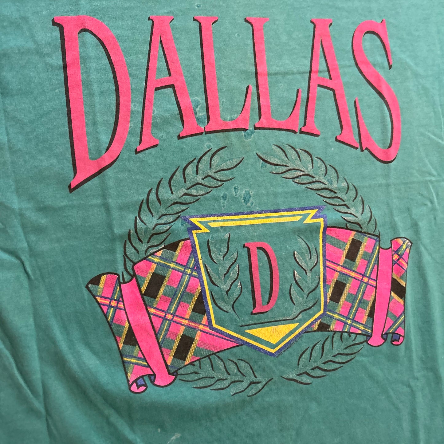 90's FOTL Best Dallas Teal Blue Tshirt - XLarge - 24" x 28"