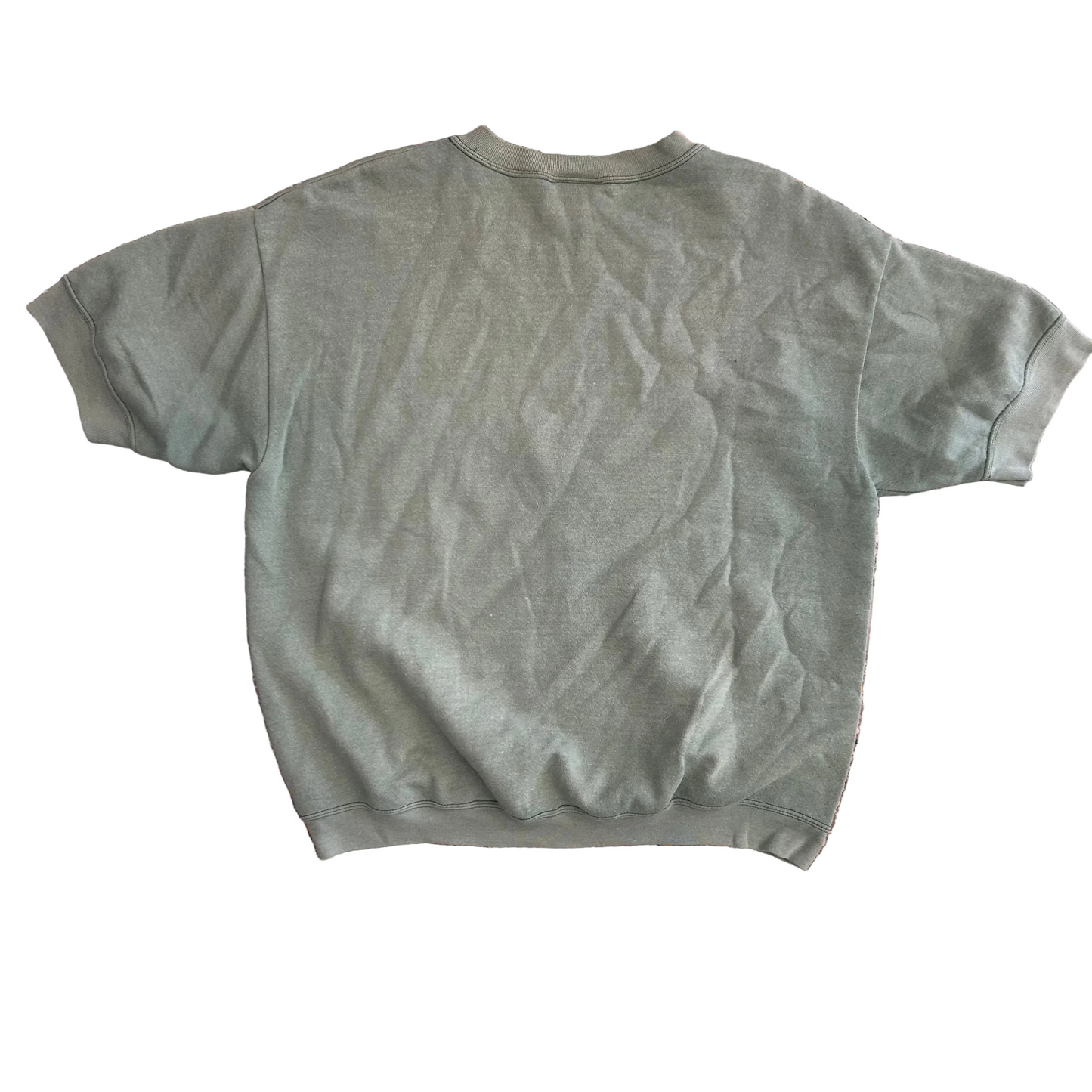 Lee Blank Green Cotton Blend Short Sleeve Sweatshirt - Large - 23" x 26"