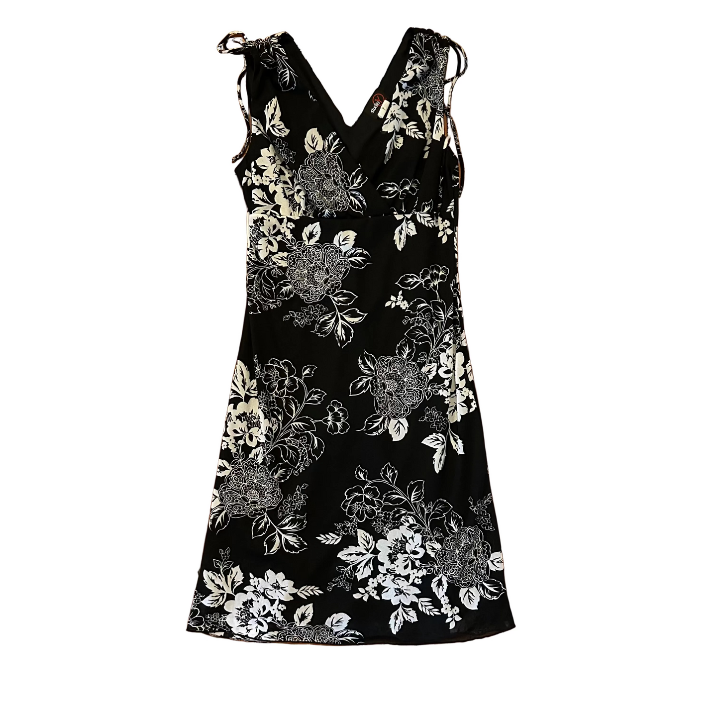 90's Studio Y Black Floral Dress - Tagged Small - 13" x 36"