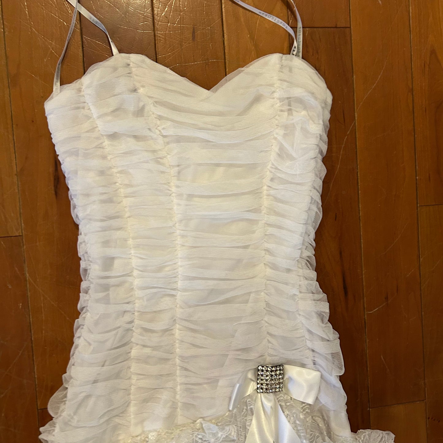 Masquerade White Dress - Tagged 11 / 12 - 15" x 28.5"