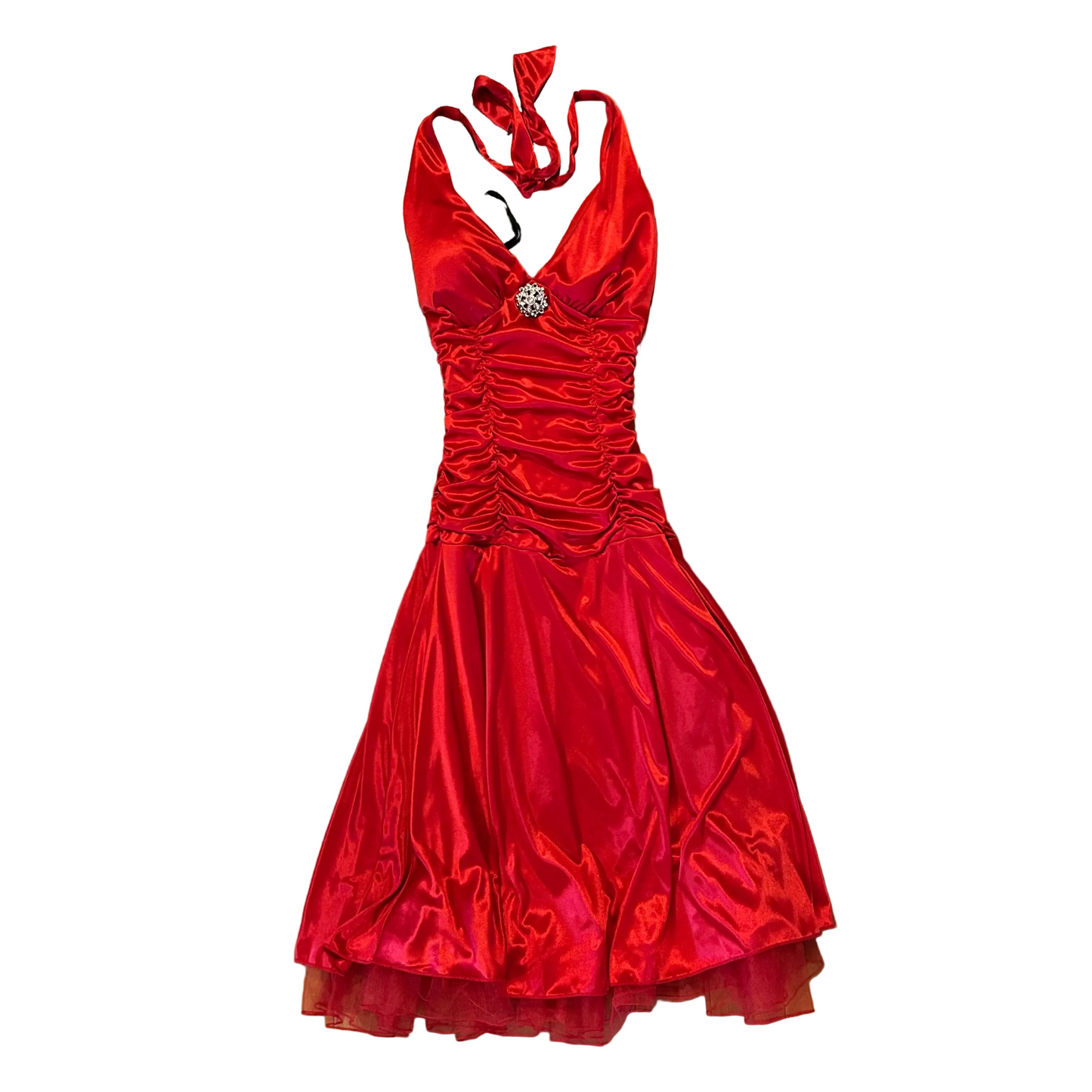 Ruby Rox Red Dress - Tagged Small - 12" x 39"