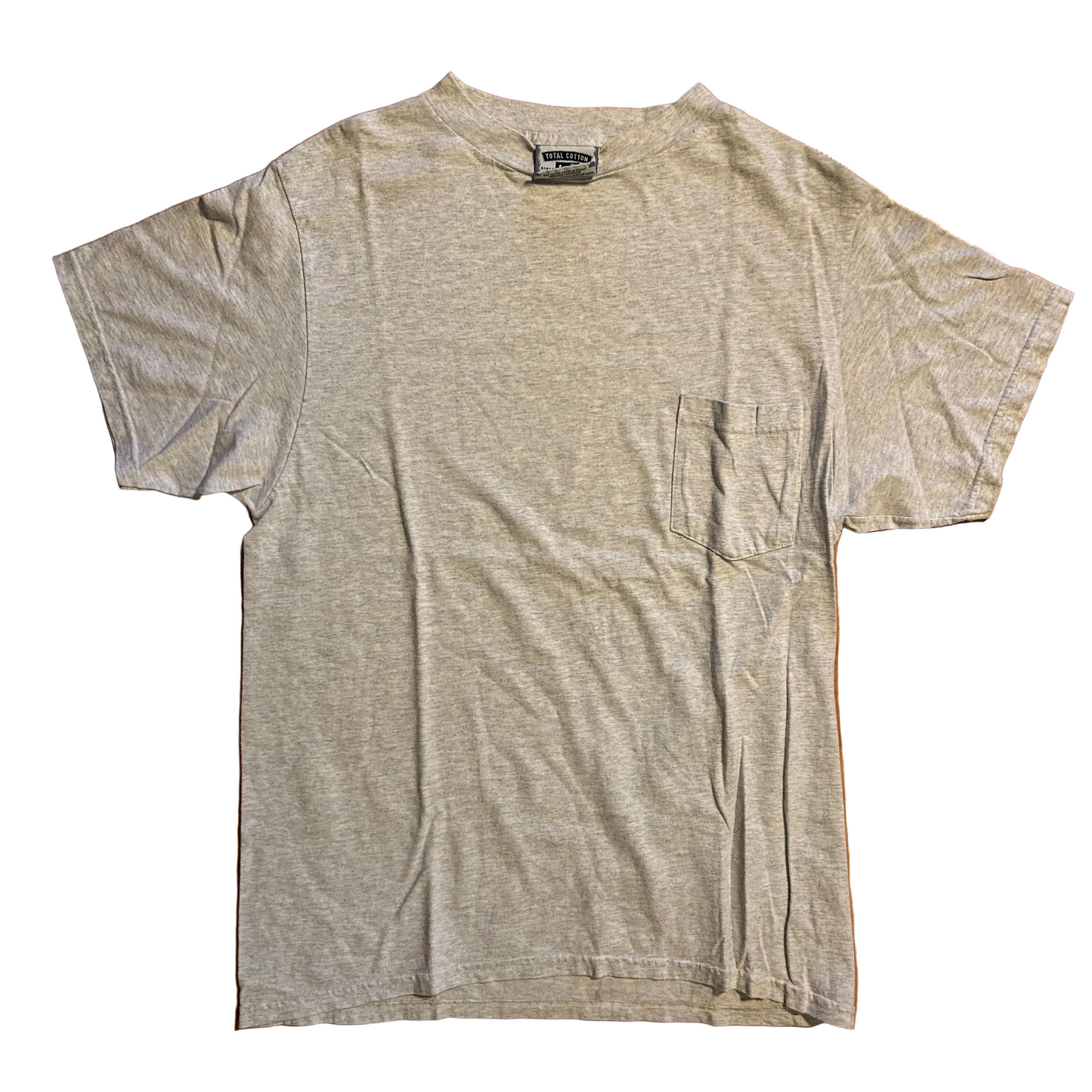 90's Lee Total Cotton Grey Blank Pocket Tshirt - Medium - 20" x 30"