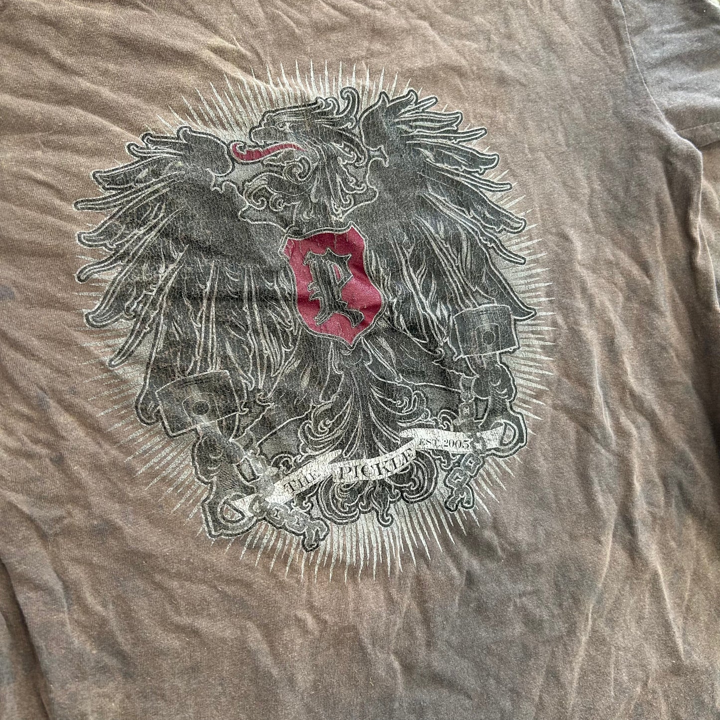 2005 The Pickle Brown Longsleeve Shirt - Medium - 20" x 26"