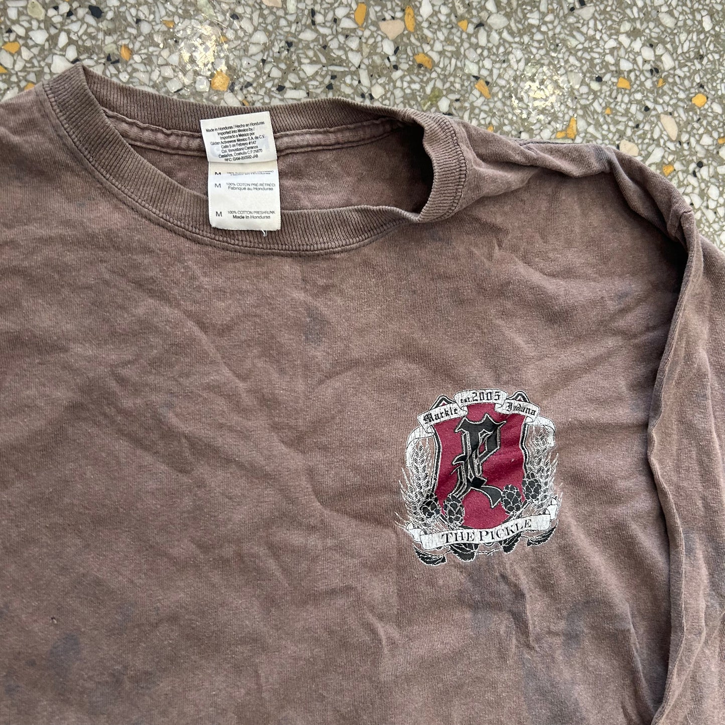 2005 The Pickle Brown Longsleeve Shirt - Medium - 20" x 26"