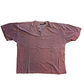 955 Originals Red Maroon Henley Short Sleeve Blank Tshirt - XLarge - 27" x 29"
