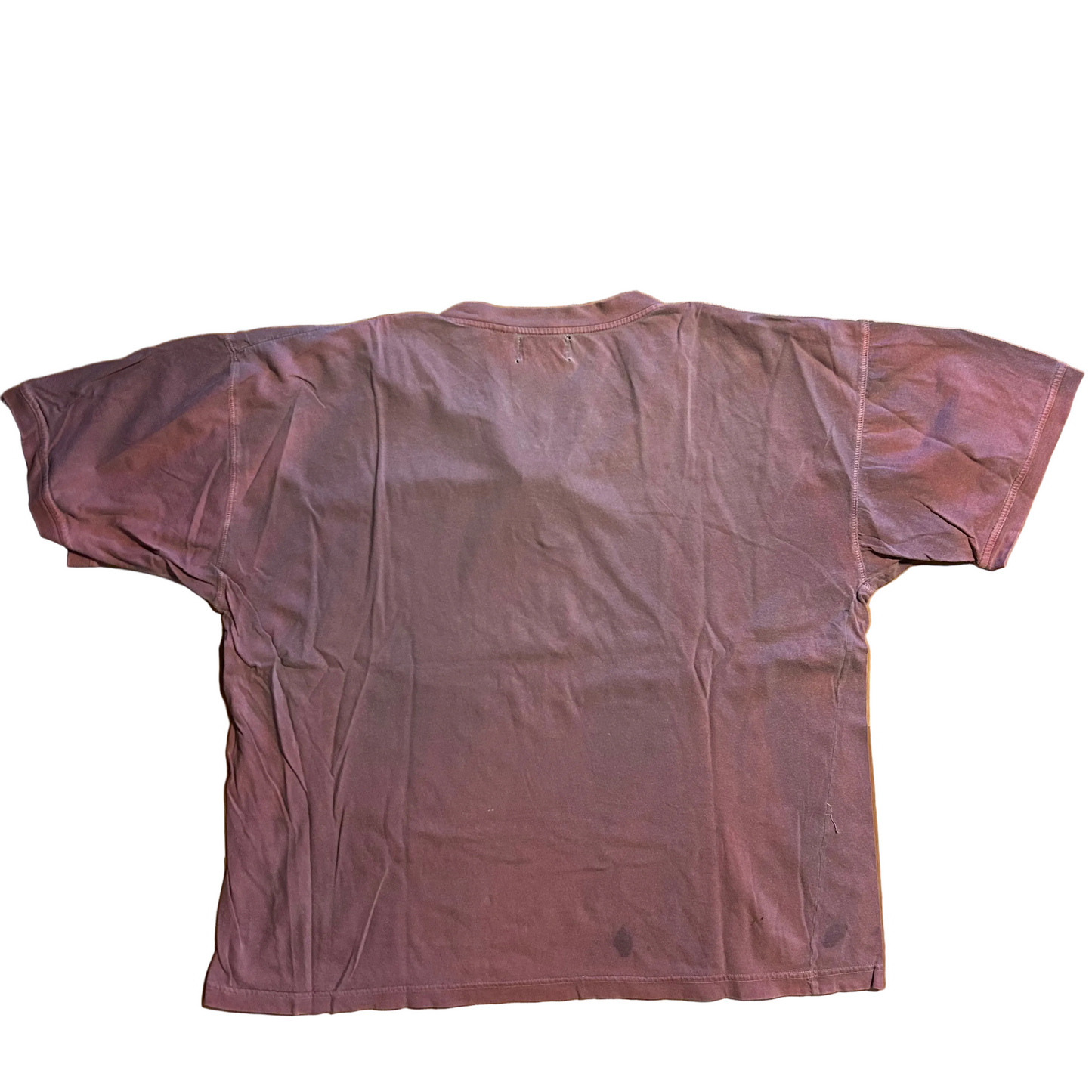 955 Originals Red Maroon Henley Short Sleeve Blank Tshirt - XLarge - 27" x 29"