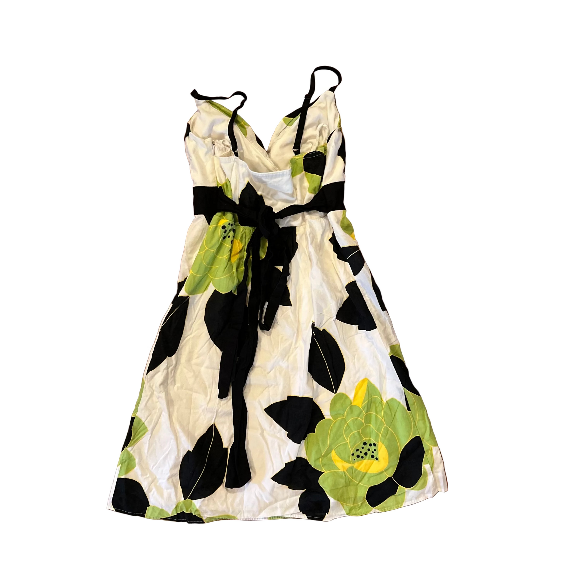 90's City Triangles Green Black White Dress - Tagged 5 / 6