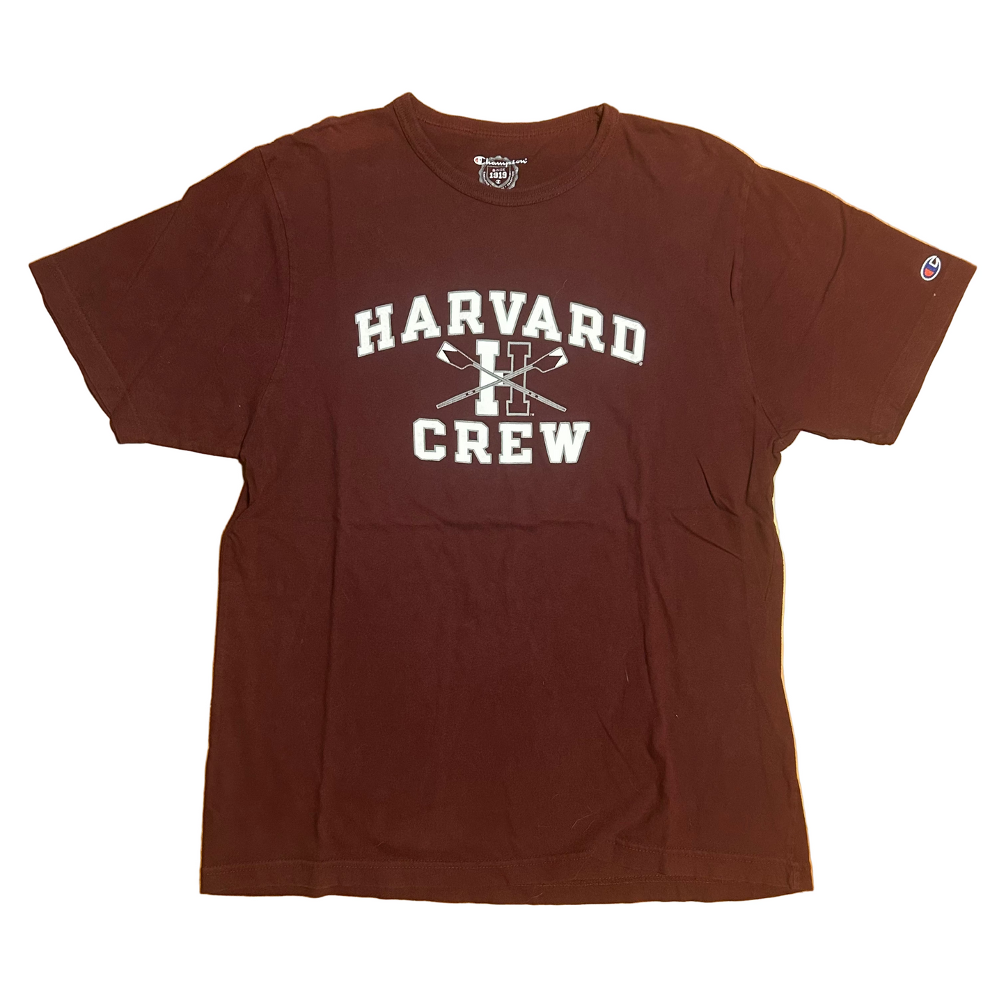 Champion Harvard University Rowing Crew Maroon Red College Tshirt - Medium - 21” x 29”