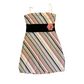 City Triangles Striped Pink Black Flower Dress - Tagged Large - 16.5" x 31.5"