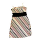 City Triangles Striped Pink Black Flower Dress - Tagged Large - 16.5" x 31.5"