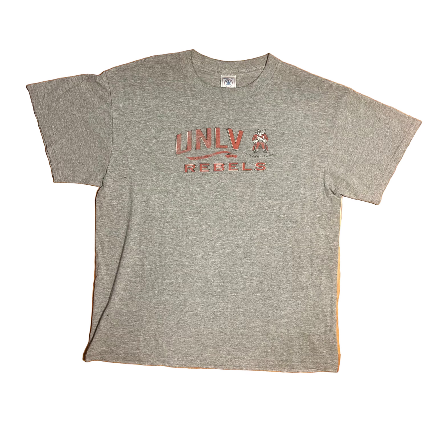 Delta Pro Weight UNLV University Las Vegas Rebels Grey Gray College 90/10 Cotton Polyester Tshirt - Large - 22” x 28”