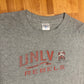 Delta Pro Weight UNLV University Las Vegas Rebels Grey Gray College 90/10 Cotton Polyester Tshirt - Large - 22” x 28”
