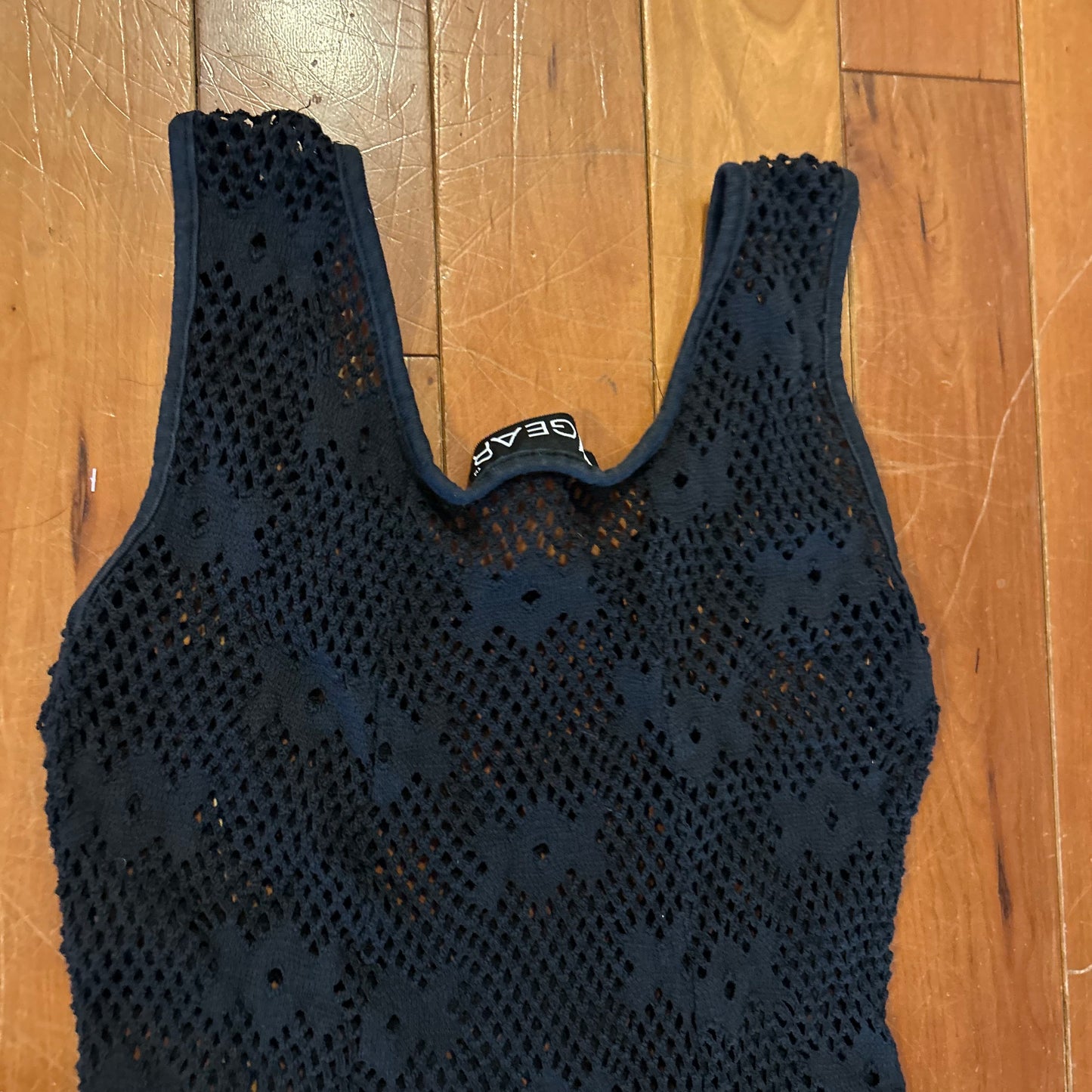 90's InGear Black Coverup Dress - Tagged Small / Medium - 13" x 30"