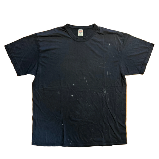 80's Soffee Blank Black Faded Painter Tshirt - Large - 23" x 29"