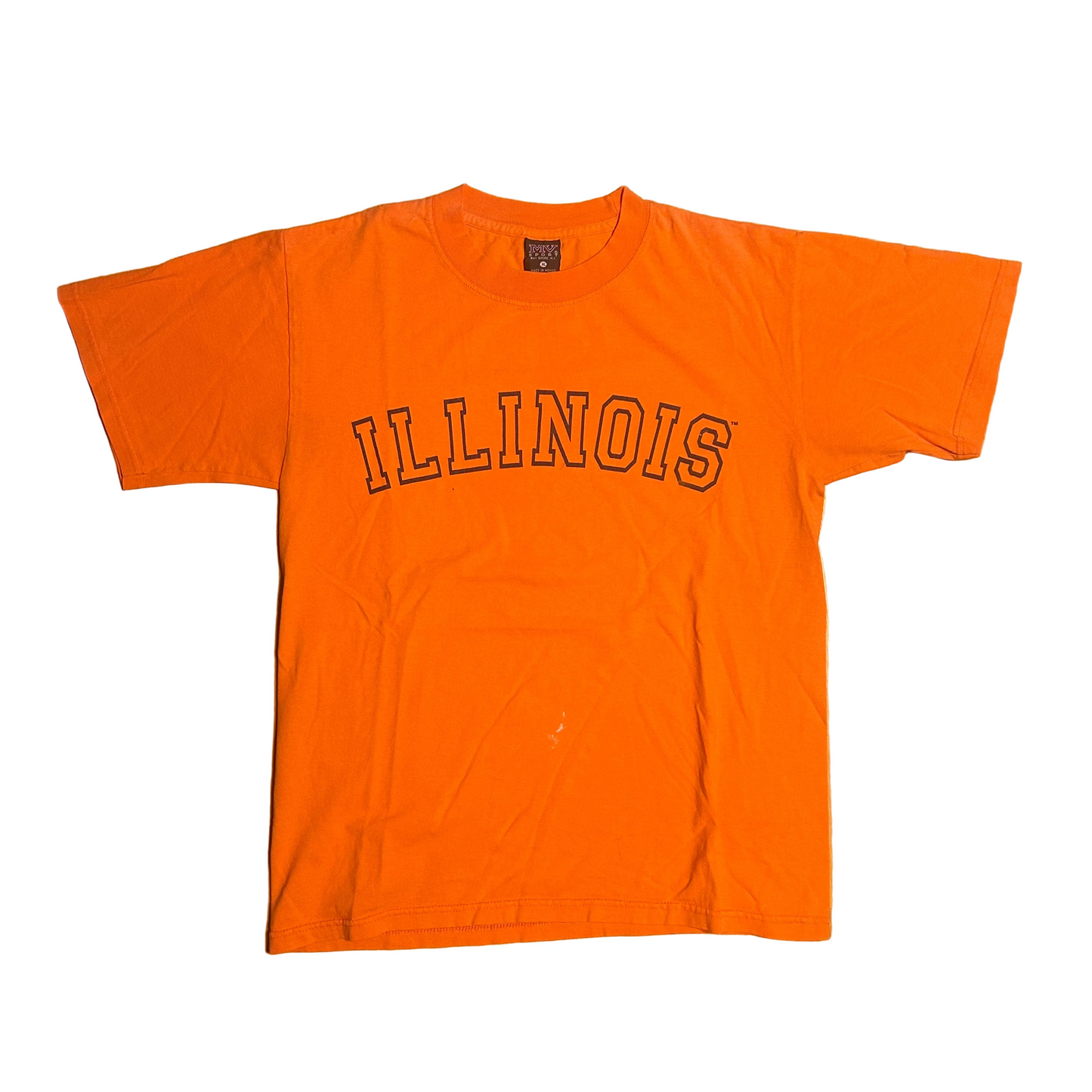 MV Sport Illinois University Orange Cotton College Tshirt - Small - 19.5” x 27”