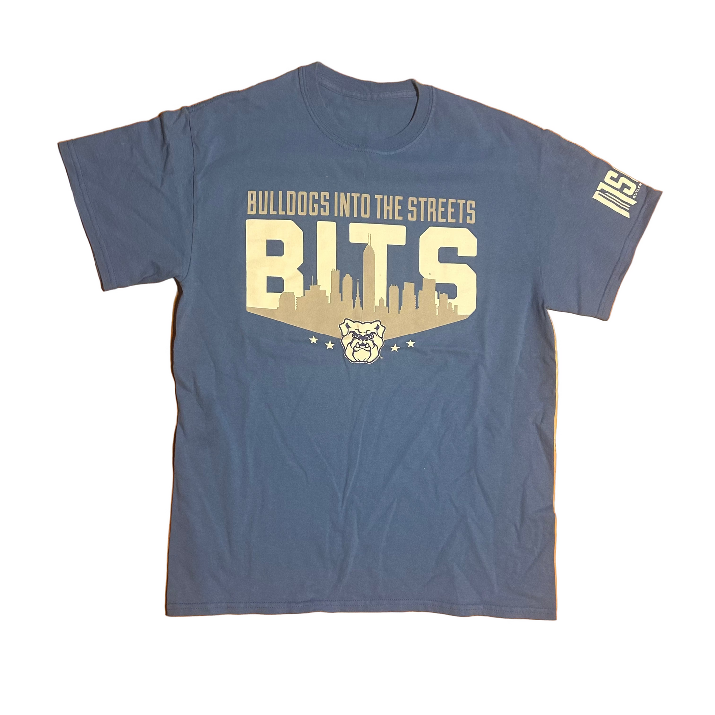 Butler University Bulldogs Into The Streets Blue College Cotton Tshirt - Small - 19.5” x 27”