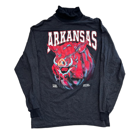 90’s TeeJays Arkansas Razorbacks College University Black Longsleeve Shirt - Large - 22" x 32"