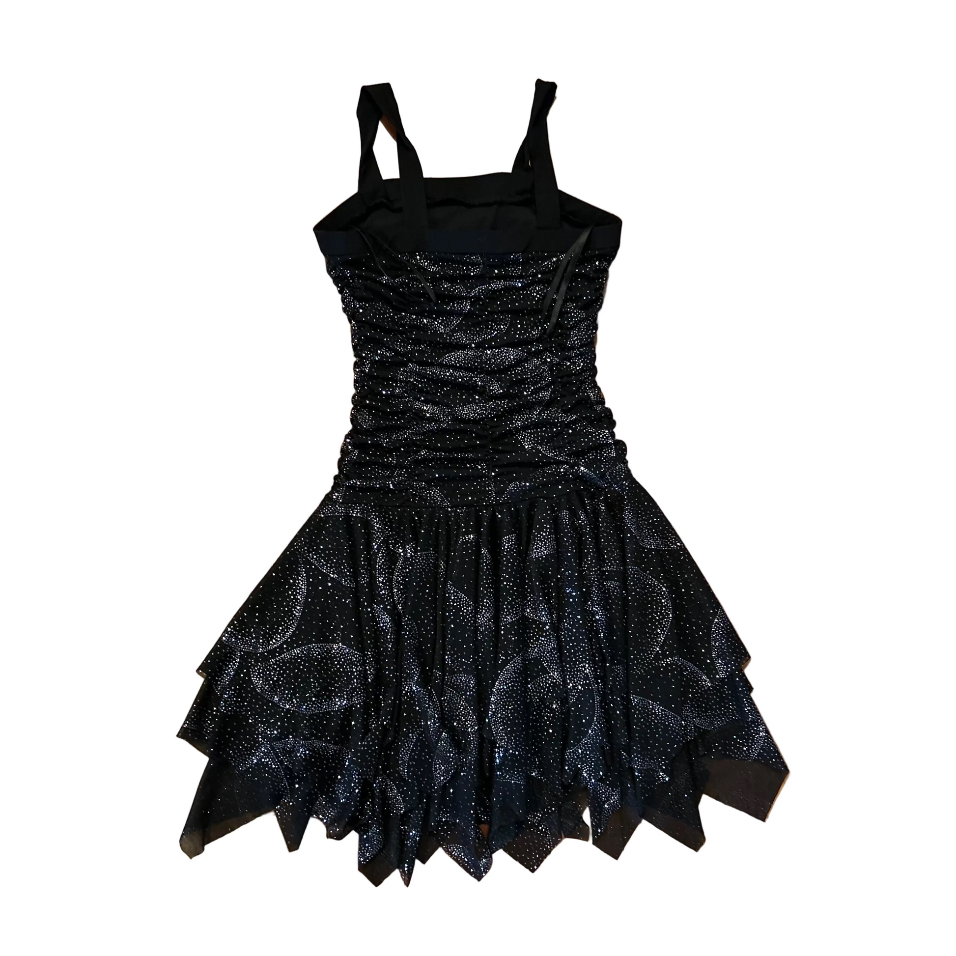 IZ Byer California Black Sparkly Dress - Tagged 14 - 14.5" x 30" Phart Clothes IZ Byer California Black Sparkly Dress - Tagged 14 - 14.5" x 30" Phart Clothes