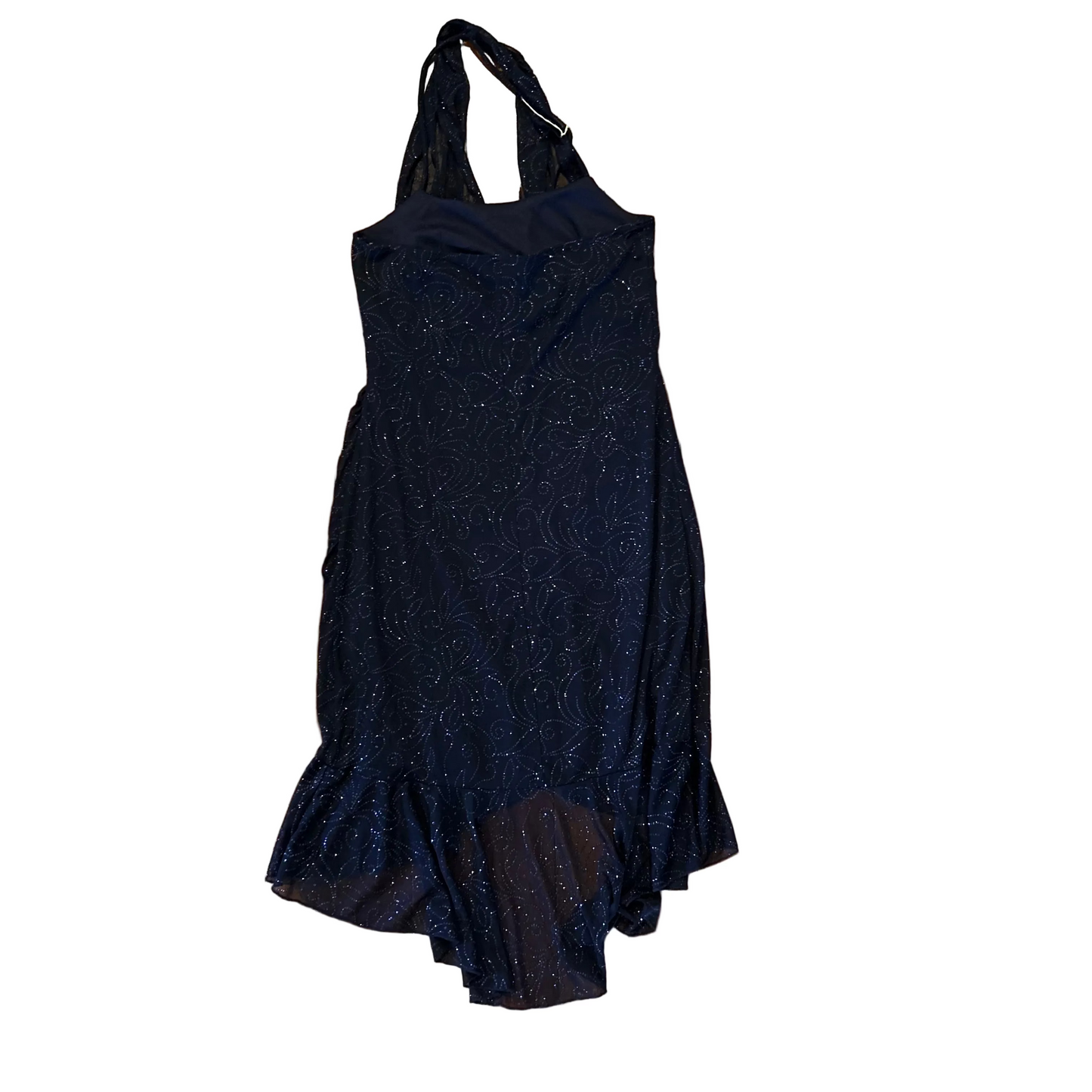 90's Taboo Navy Blue Sparkly Dress - Tagged Large - 14.5" x 38"