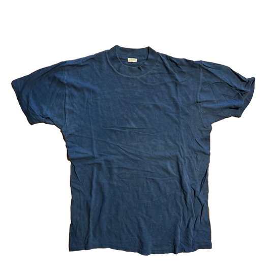 70's Jockey Sun Shirt Navy Blue Blank Tshirt - Small - 18" x 24"