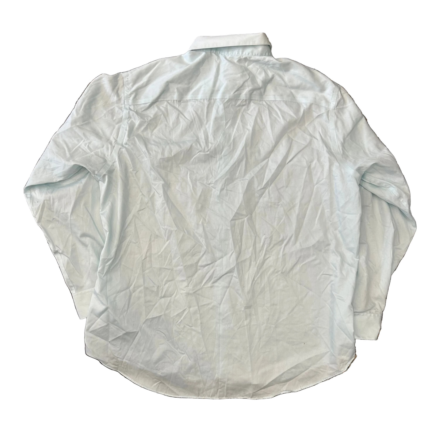 Calvin Klein Light Green Blue Cotton Button Up Shirt - XLarge - 25" x 33"