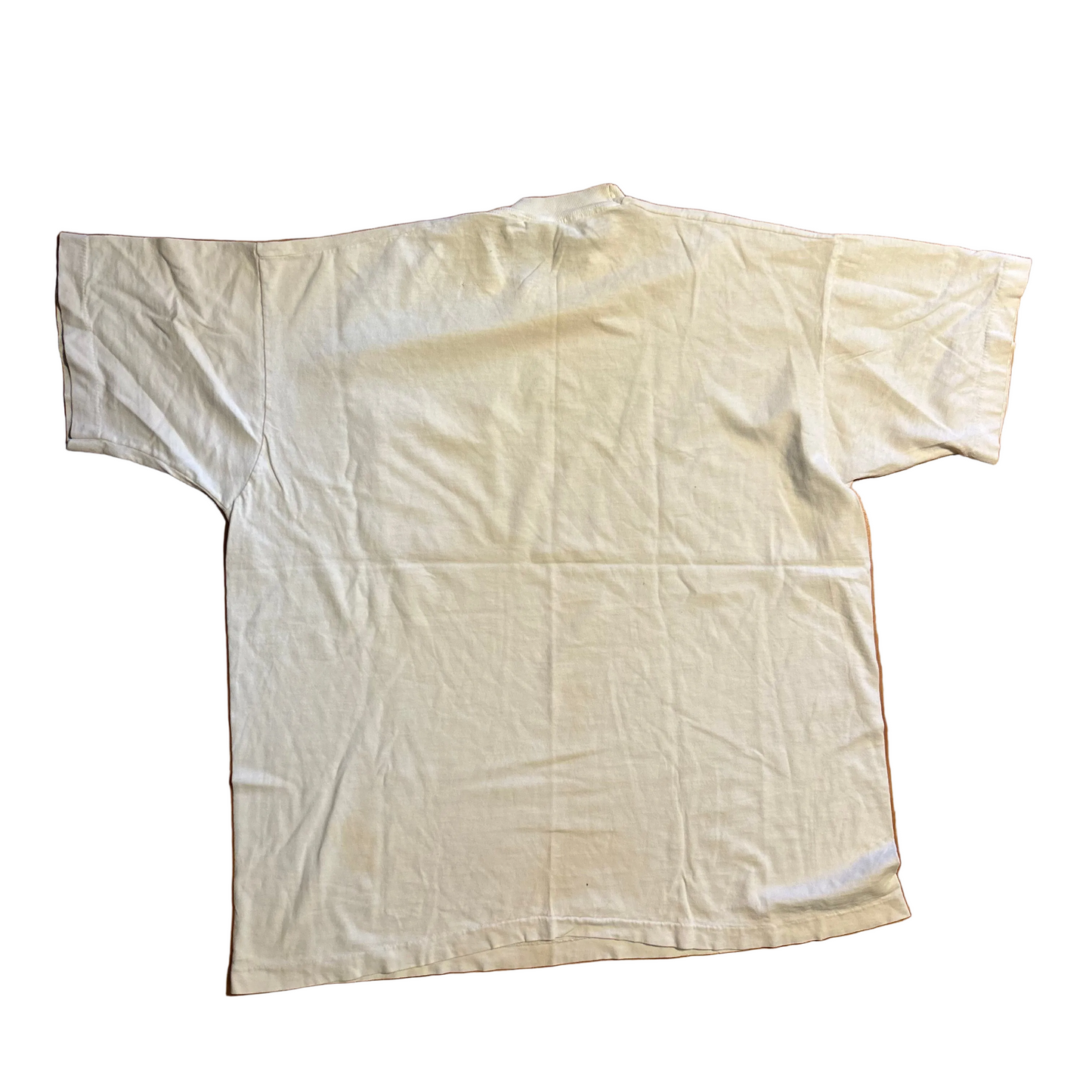 90's BVD White Blank Cotton Selvedge Pocket Tshirt - XLarge - 24.5" x 28"